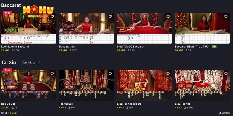 Điểm qua các trò chơi trong sảnh casino siêu hot